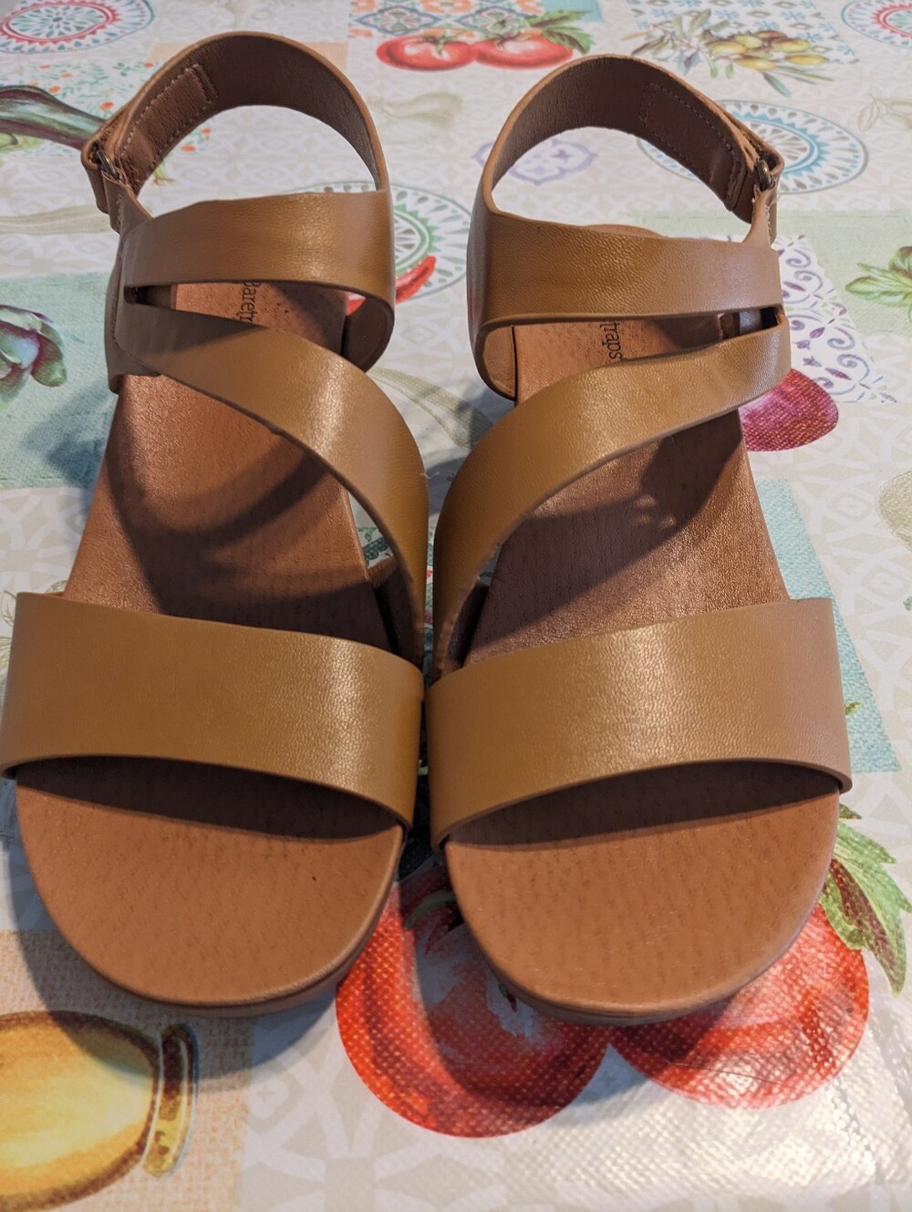BearPaw Brown Strappy Ankle Buckle Sandals